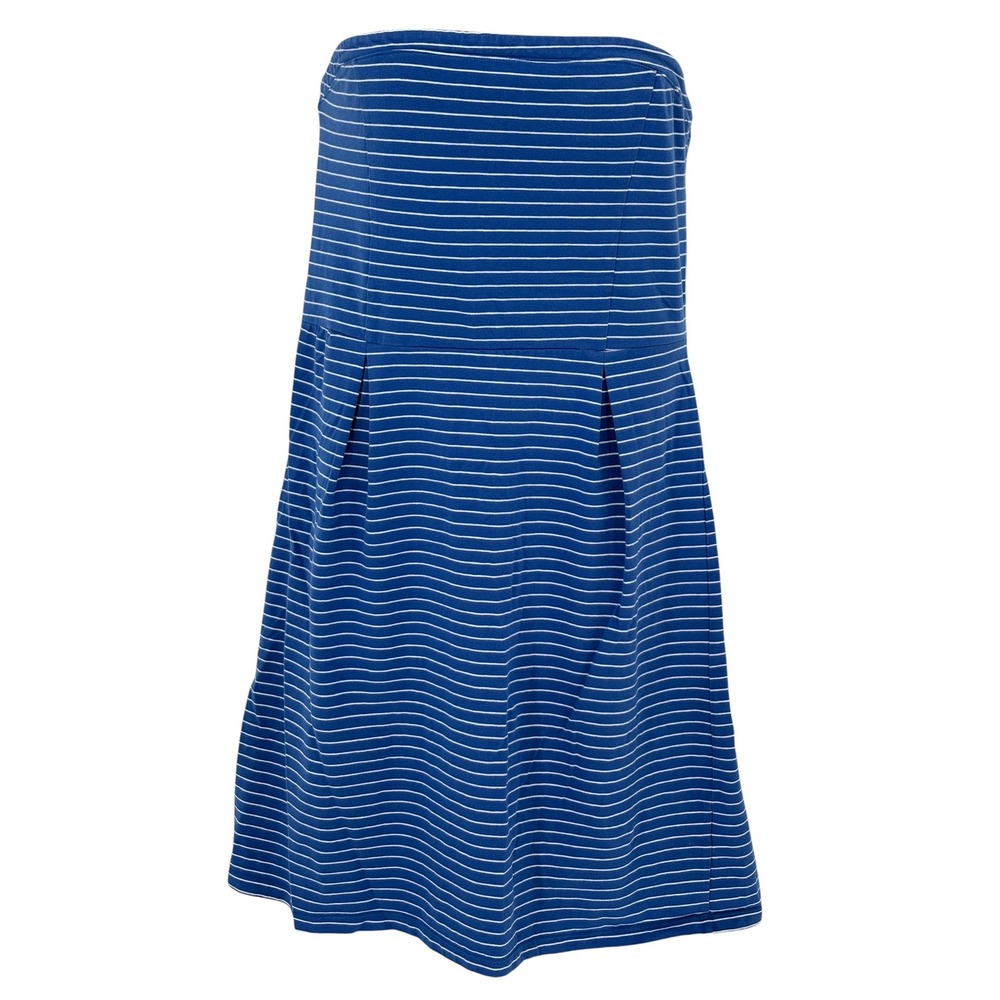 Old Navy Strapless Dress Blue White Striped Jersey Tall‎ XL